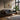Hanami Season - Kamisaka Sekka Art Print, Black Leather Tufted Sofa Wooden Frame Arms