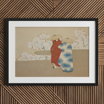 Hanami Season - Kamisaka Sekka Art Print / Canvas, Kamisaka Sekka’s Hanami, Meiji Era Rinpa Revival, Sekka’s Hanami Season