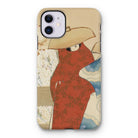 Hanami Season - Kamisaka Sekka Meiji Iphone Case, 11 / Matte, Artistic Phone Case Stylized Figure Red Dress Wide-brimmed