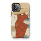 Hanami Season - Kamisaka Sekka Meiji Iphone Case, 11 Pro / Matte, Iphone Case Artistic Illustration Figure Red Dress Wide-brimmed