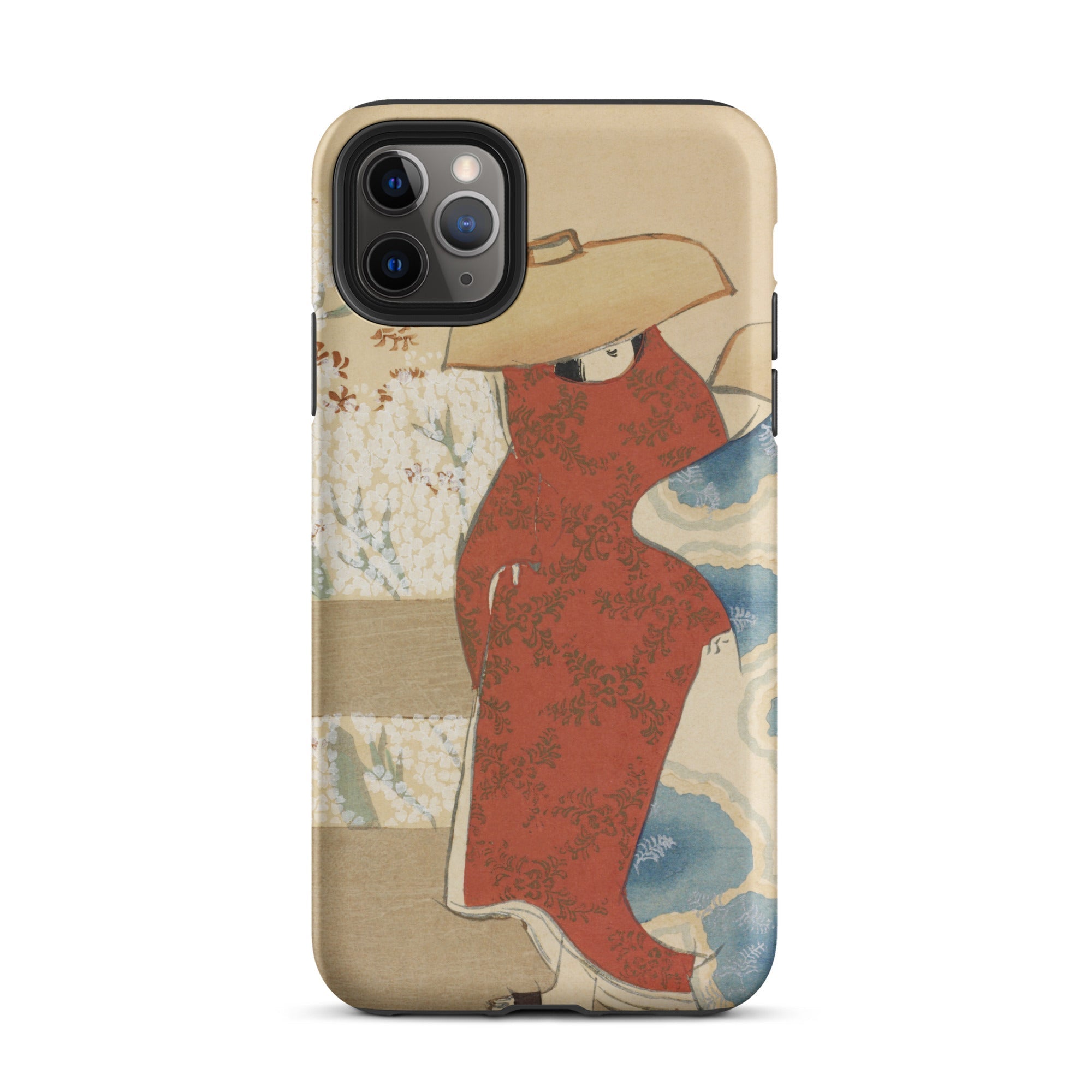 Hanami Season Kamisaka Sekka Meiji Iphone Case, 11 Pro Max / Matte, Iphone Case Woman Red Dress Hat