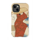 Hanami Season - Kamisaka Sekka Meiji Iphone Case, 13 Mini / Matte, Phone Case Artistic Illustration Figure Red Dress Wide-brimmed