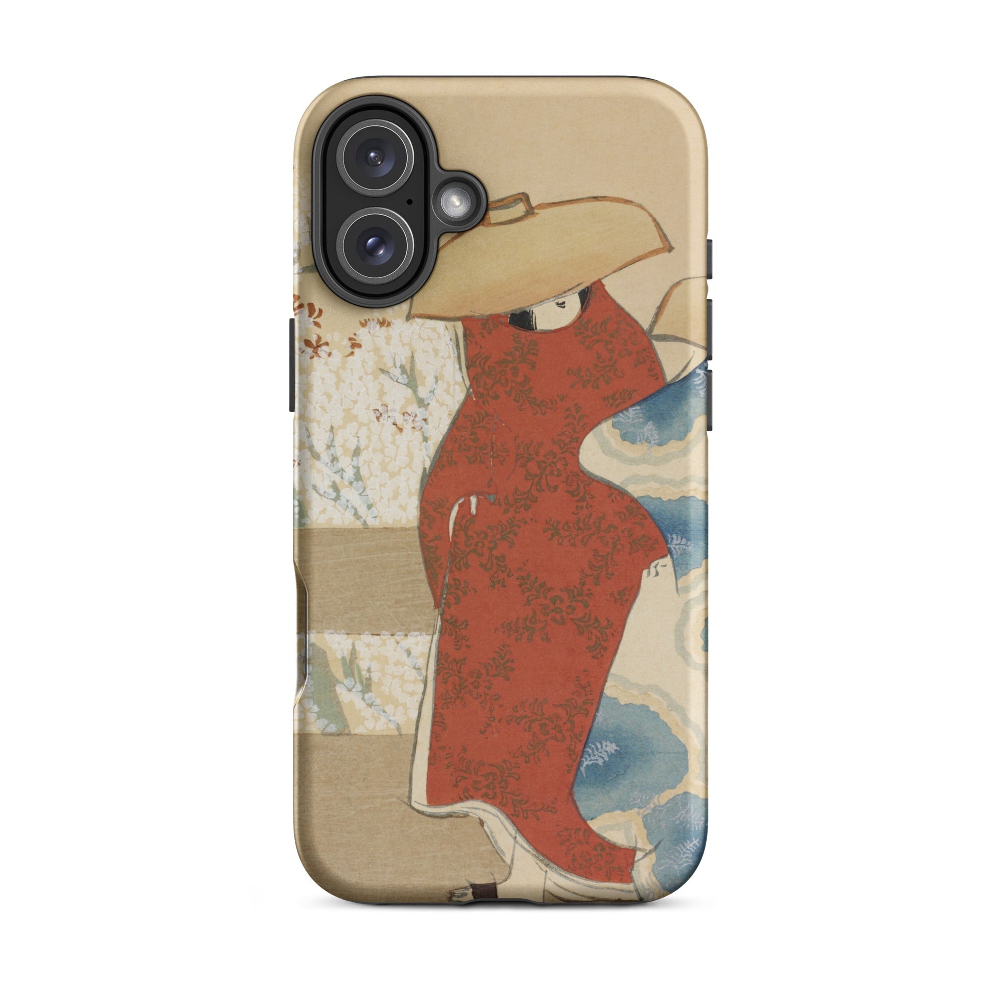 Hanami Season Kamisaka Sekka Meiji Iphone Case, 16 Plus / Matte, Phone Case Woman Red Dress Hat