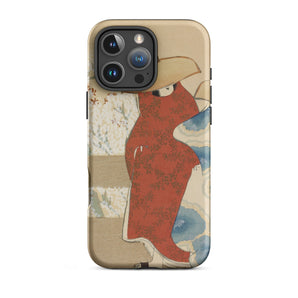 Hanami Season - Kamisaka Sekka Meiji Iphone Case, 16 Pro Max / Matte, Phone Case Woman Red Dress