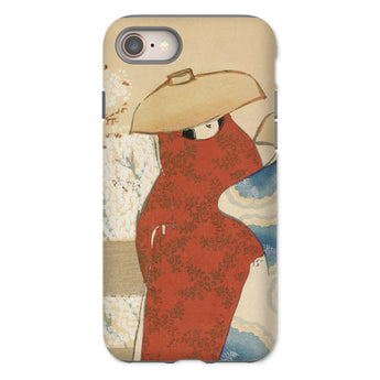 Hanami Season - Kamisaka Sekka Meiji Iphone Case, 8 / Matte, Phone Case Artistic Illustration Figure Red Patterned Dress