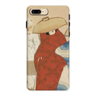 Hanami Season Kamisaka Sekka Meiji Iphone Case, 8 Plus / Matte, Phone Case Artistic Illustration Figure Red Dress Wide Brimmed