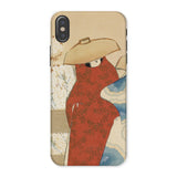 Hanami Season - Kamisaka Sekka Meiji Iphone Case, x / Matte, Phone Case Artistic Illustration Figure Red Kimono Wide-brimmed