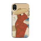 Hanami Season Kamisaka Sekka Meiji Iphone Case, Xr / Matte, Phone Case Artistic Illustration Figure Red Dress Wide Brimmed