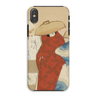 Hanami Season Kamisaka Sekka Meiji Iphone Case, Xs / Matte, Phone Case Artistic Illustration Figure Red Robe Wide Brimmed