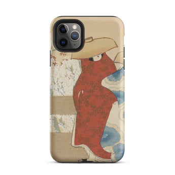 Hanami Season - Kamisaka Sekka Meiji Phone Case Iphone 11 Pro Max / Matte Woman Red Dress Hat Sekka’s, Era Rinpa, Artwork Mobile Cases
