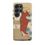 Hanami Season - Kamisaka Sekka Meiji Phone Case Samsung Galaxy S25 Ultra / Matte Traditional Japanese Ukiyo-e Style Illustration Woman