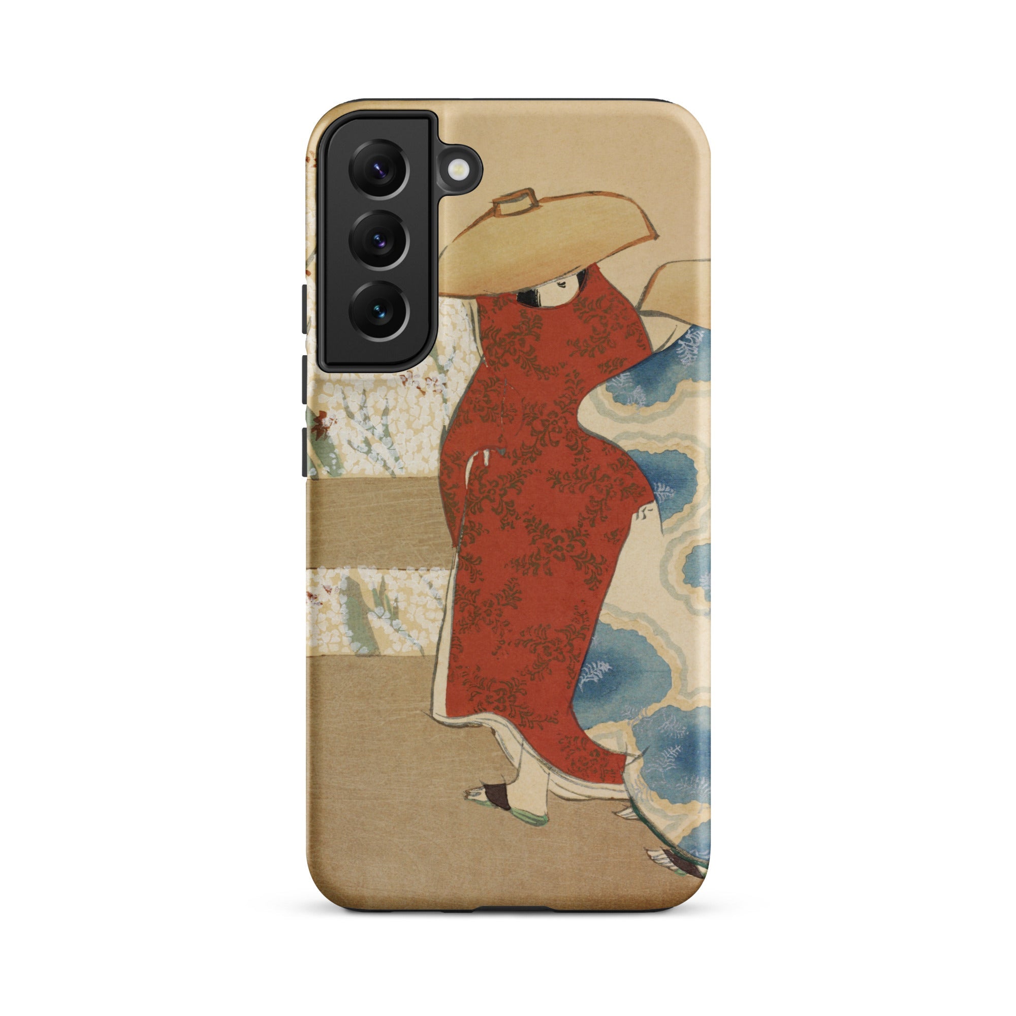 Hanami Season Kamisaka Sekka Meiji Samsung Case, Galaxy S22 Plus / Matte, Smartphone Case Artistic Depiction Two Figures Traditional Attire