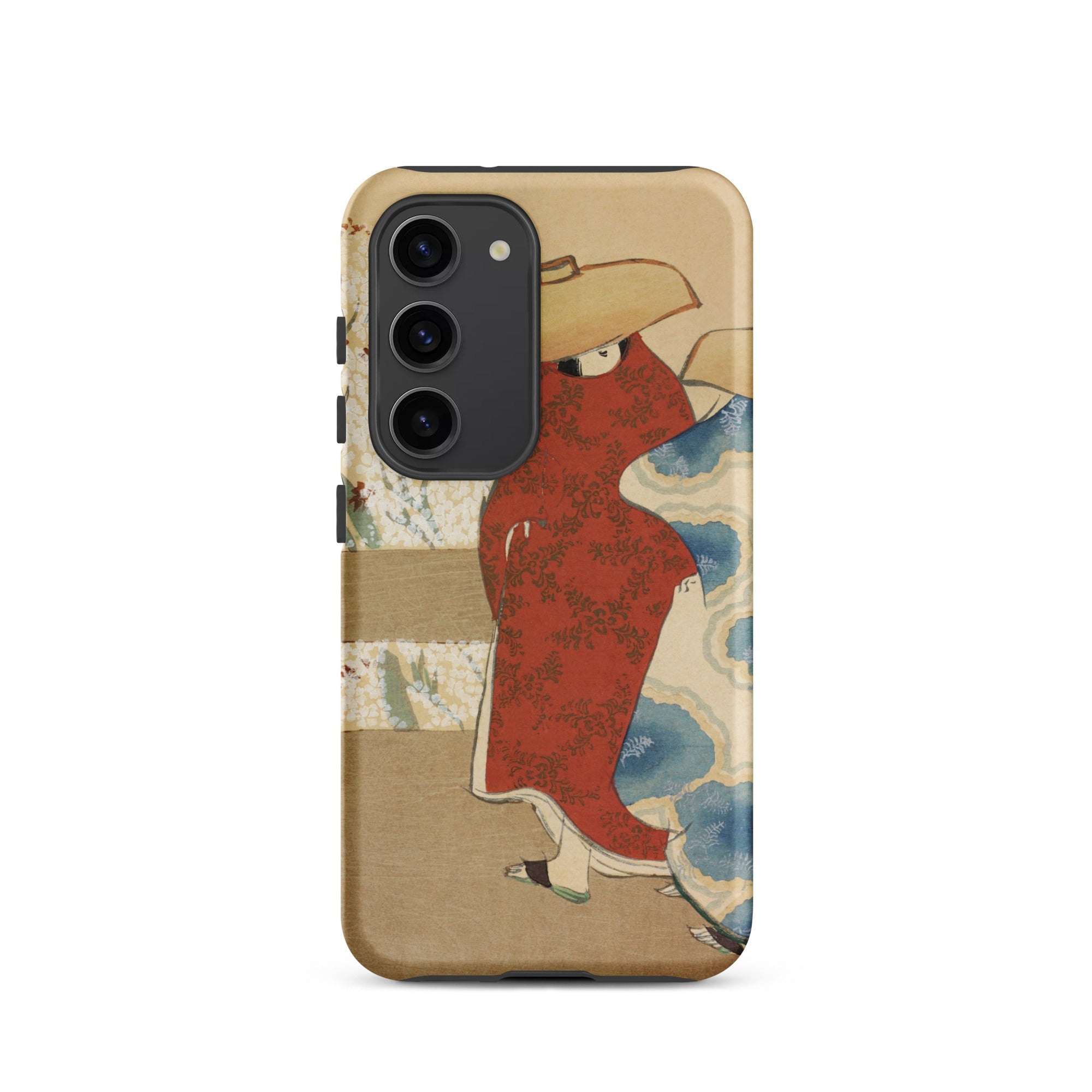 Hanami Season Kamisaka Sekka Meiji Samsung Case, Galaxy S23 / Matte, Smartphone Case Artistic Depiction Two Figures Traditional Japanese