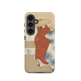 Hanami Season - Kamisaka Sekka Meiji Samsung Case, Galaxy S24 / Matte, Smartphone Case Illustration Person Red Garment Wide-brimmed Hat