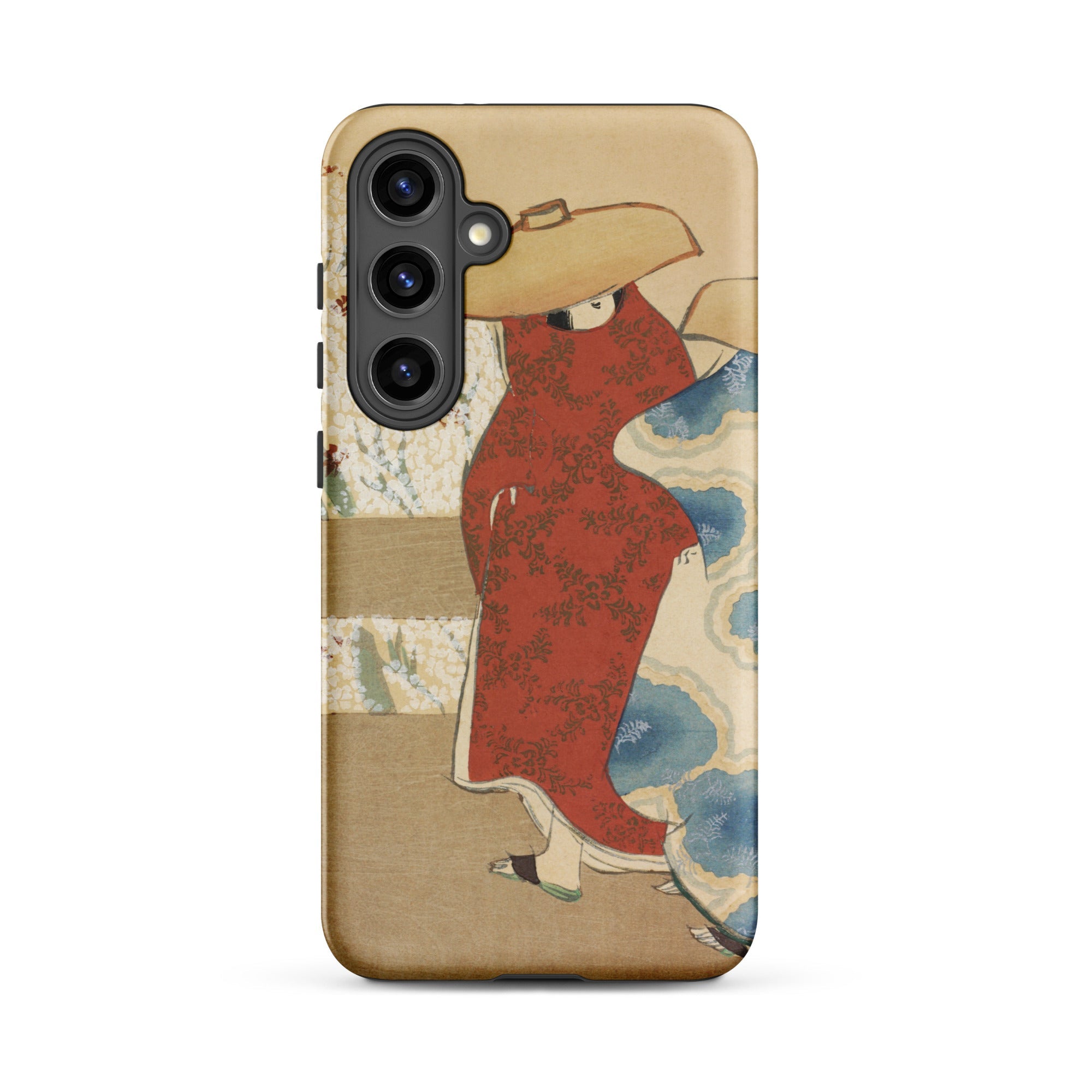 Hanami Season Kamisaka Sekka Meiji Samsung Case, Galaxy S24 Plus / Matte, Phone Case Artistic Print Two Figures Traditional Attire
