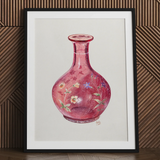 Hand Painted Carafe - Ralph Atkinson Art Print / Canvas, Hand-painted Carafe Art, Ralph Atkinson’s Mastery, Delicate Glassware Illustration