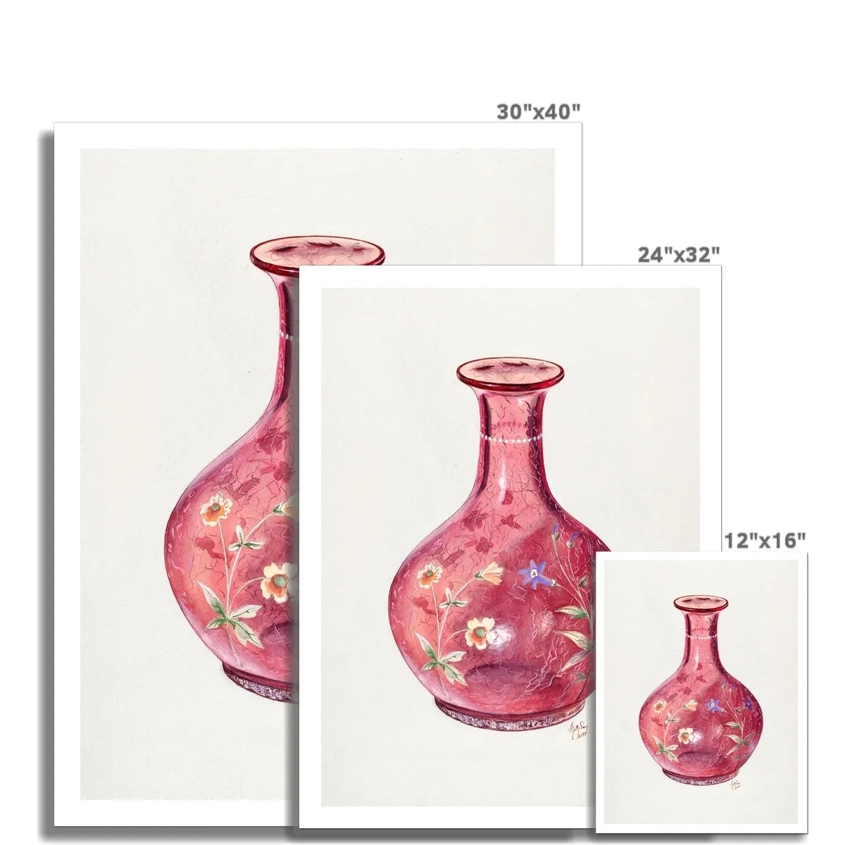 Hand Painted Carafe By Ralph Atkinson Fine Art Print - Posters Prints & Visual Artwork - Aesthetic Art