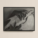 Hands and Horse Skull - Alfred Stieglitz Art Print / Canvas Black-framed Black-and-white Photograph Hands Gently Skull Alfred Stieglitz’s
