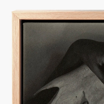 Minimalist Black-and-white Canvas Print Skull Framed Light Wood Alfred Stieglitz’s Haunting Hands, Horse Photograph, Stieglitz Art