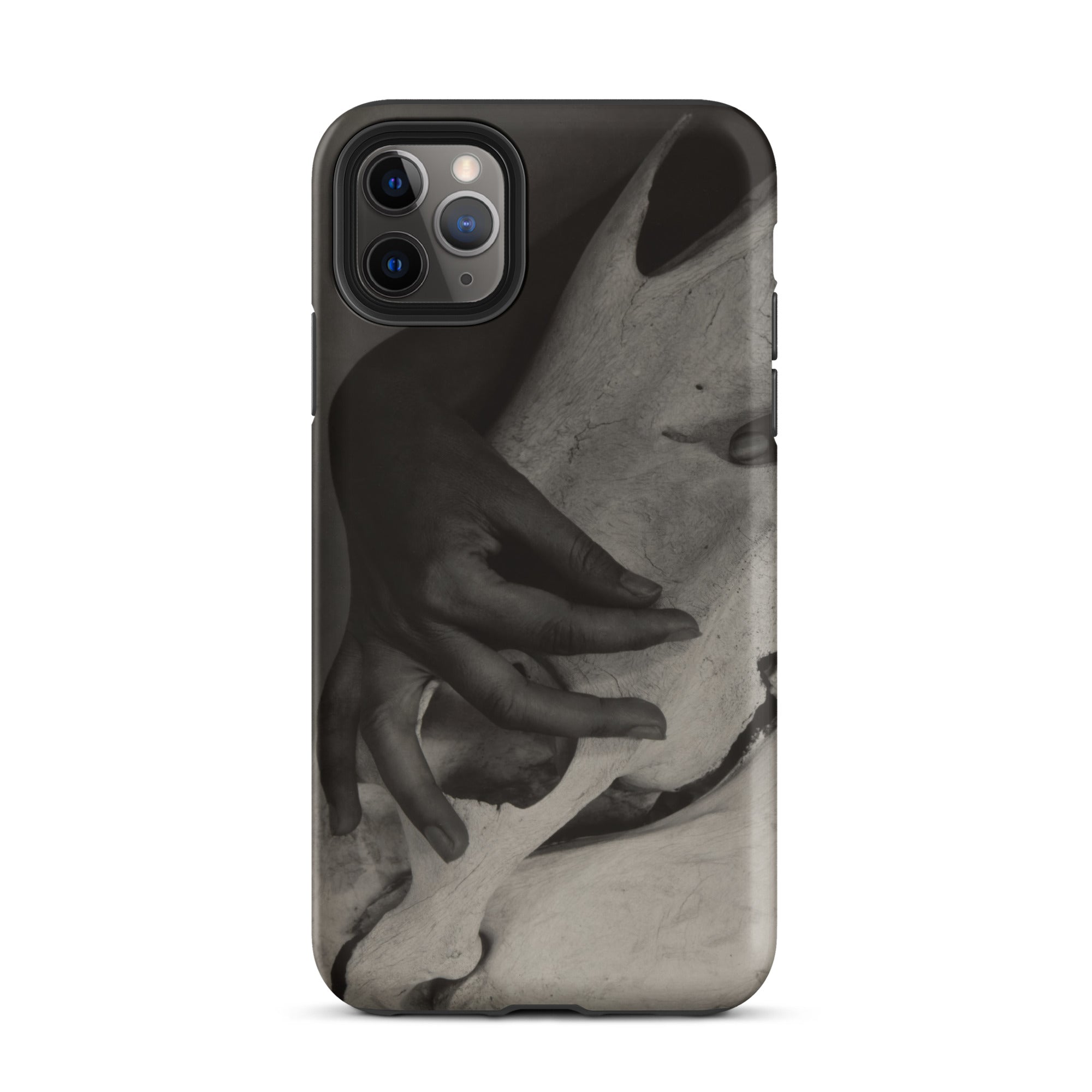 Hands and Horse Skull - Alfred Stieglitz Iphone Case, 11 Pro Max / Matte, Black White Phone Case