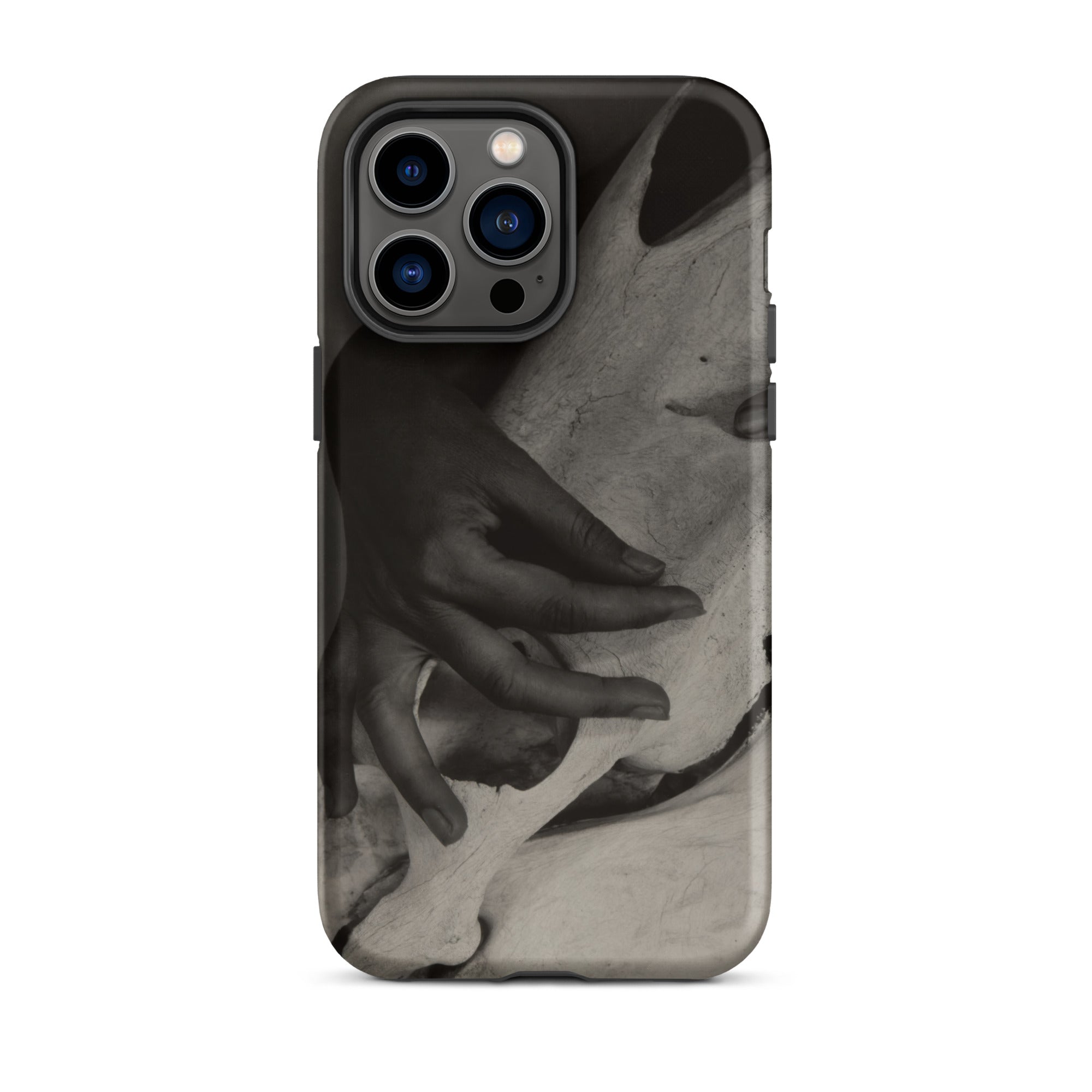Hands and Horse Skull - Alfred Stieglitz Iphone Case, 14 Pro Max / Matte, Black White Phone Case