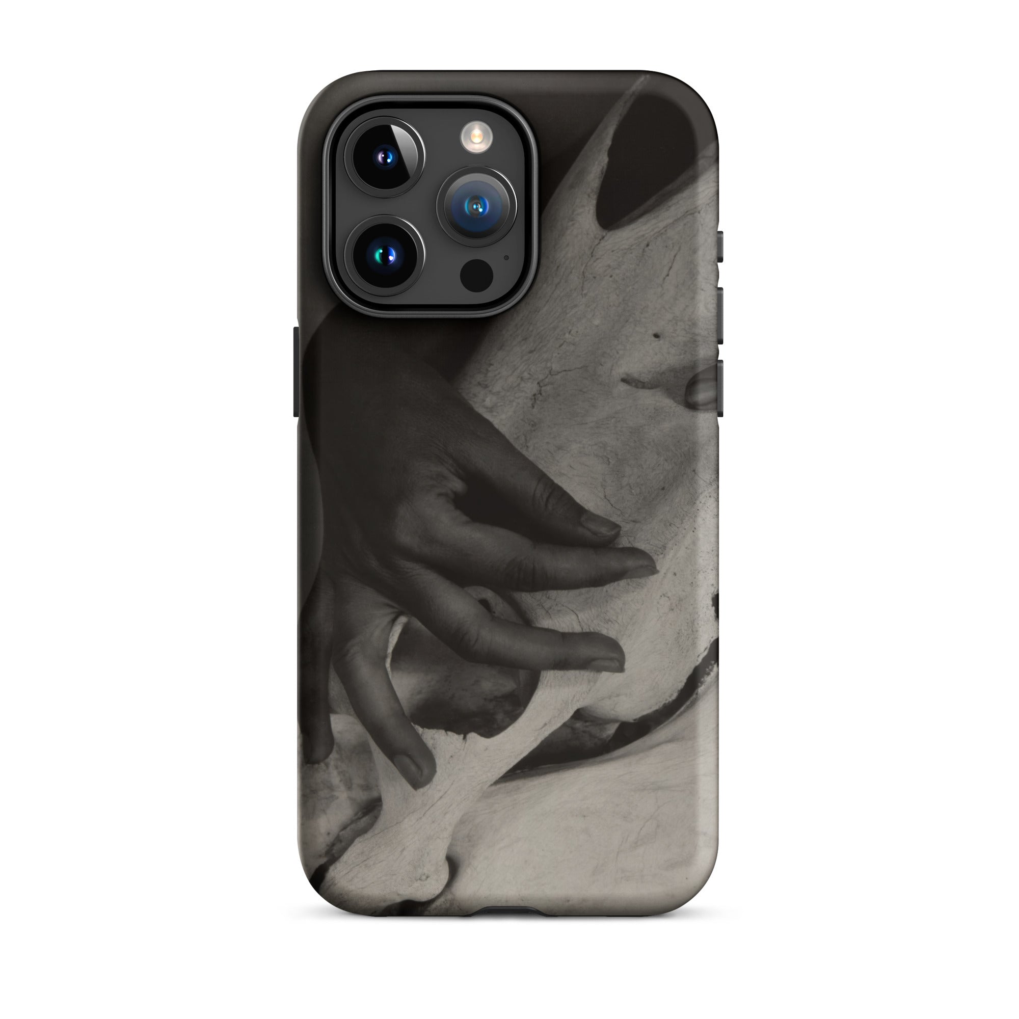 Hands and Horse Skull - Alfred Stieglitz Iphone Case, 15 Pro Max / Matte, Black White Phone Case
