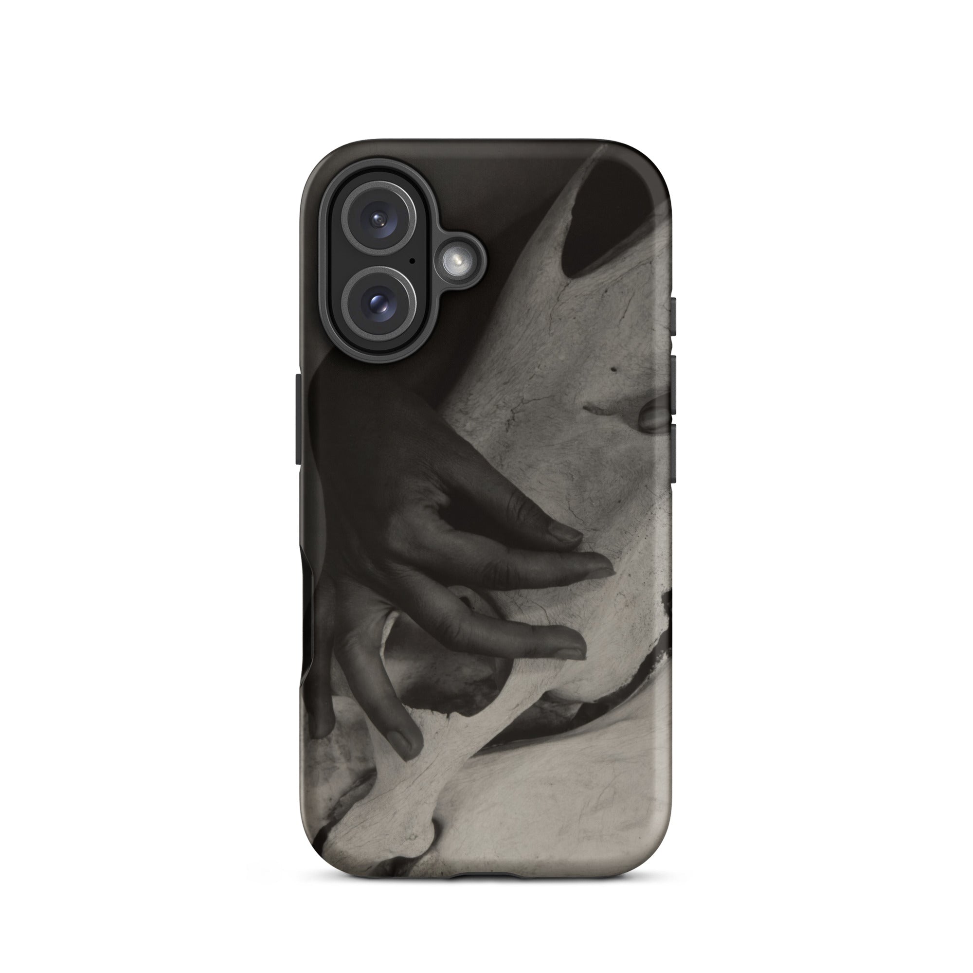 Hands and Horse Skull - Alfred Stieglitz Iphone Case, 16 / Matte, Black Phone Case Grayscale Design