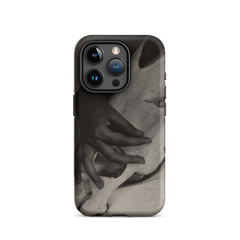 Hands and Horse Skull - Alfred Stieglitz Phone Case Iphone 15 Pro / Matte Black-rimmed Phone Case Grayscale Art Horse Skull, Iphone