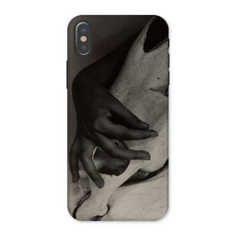 Hands and Horse Skull - Alfred Stieglitz Phone Case Iphone x / Matte Phone Case Hand Face Design Horse Skull, Iphone