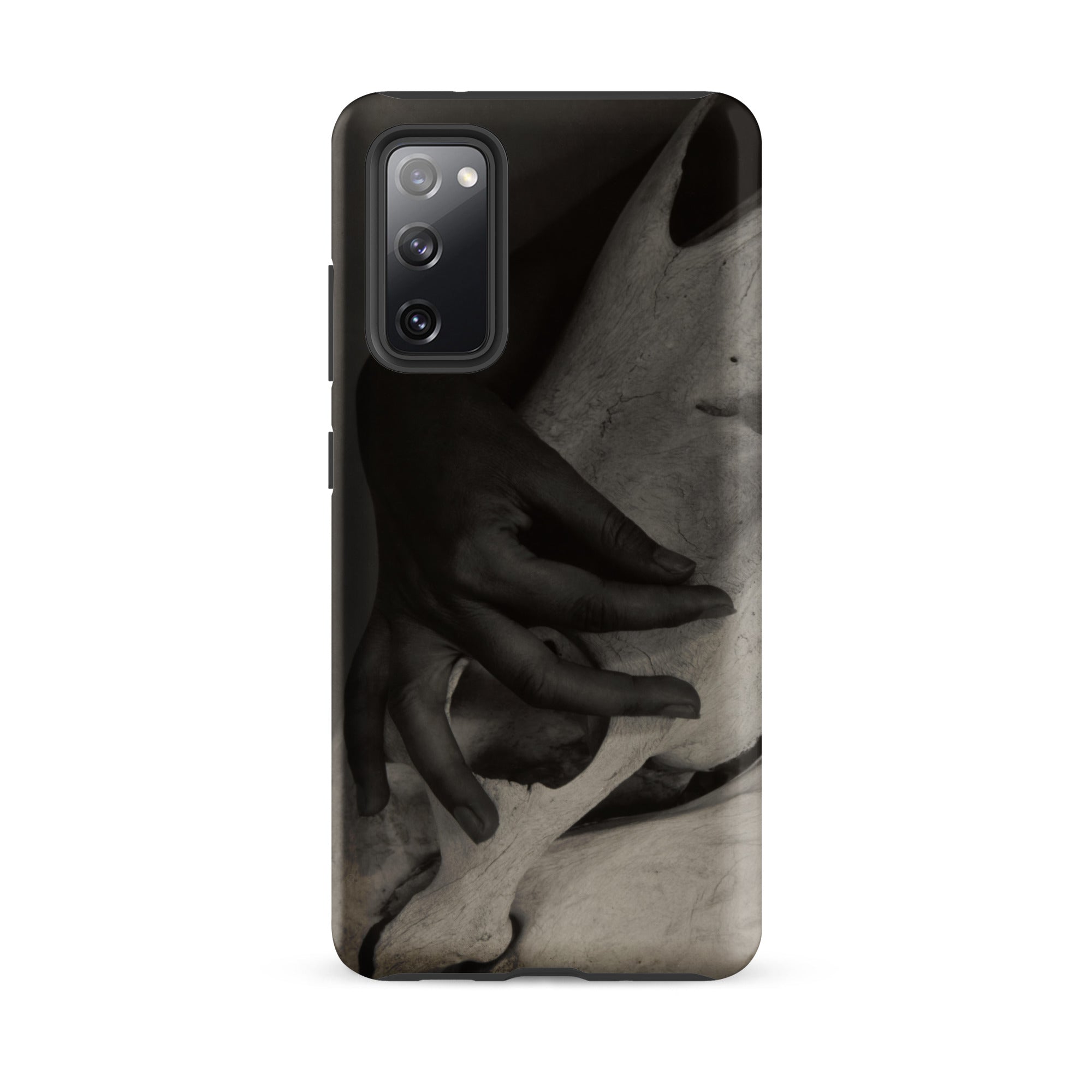 Hands and Horse Skull Alfred Stieglitz Samsung Case, Galaxy S20 Fe / Matte, Black White Art Print Phone Case Hands