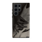 Hands and Horse Skull Alfred Stieglitz Samsung Case, Galaxy S23 Ultra / Matte, Black Smartphone Case Monochrome Abstract Design Two Hands