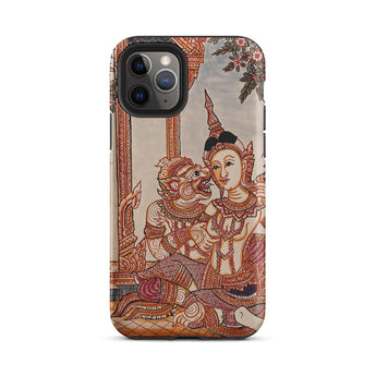 Hanuman & Maiden - Thai Ramayana Iphone Case, 11 Pro / Matte, Iphone Case Thai Art