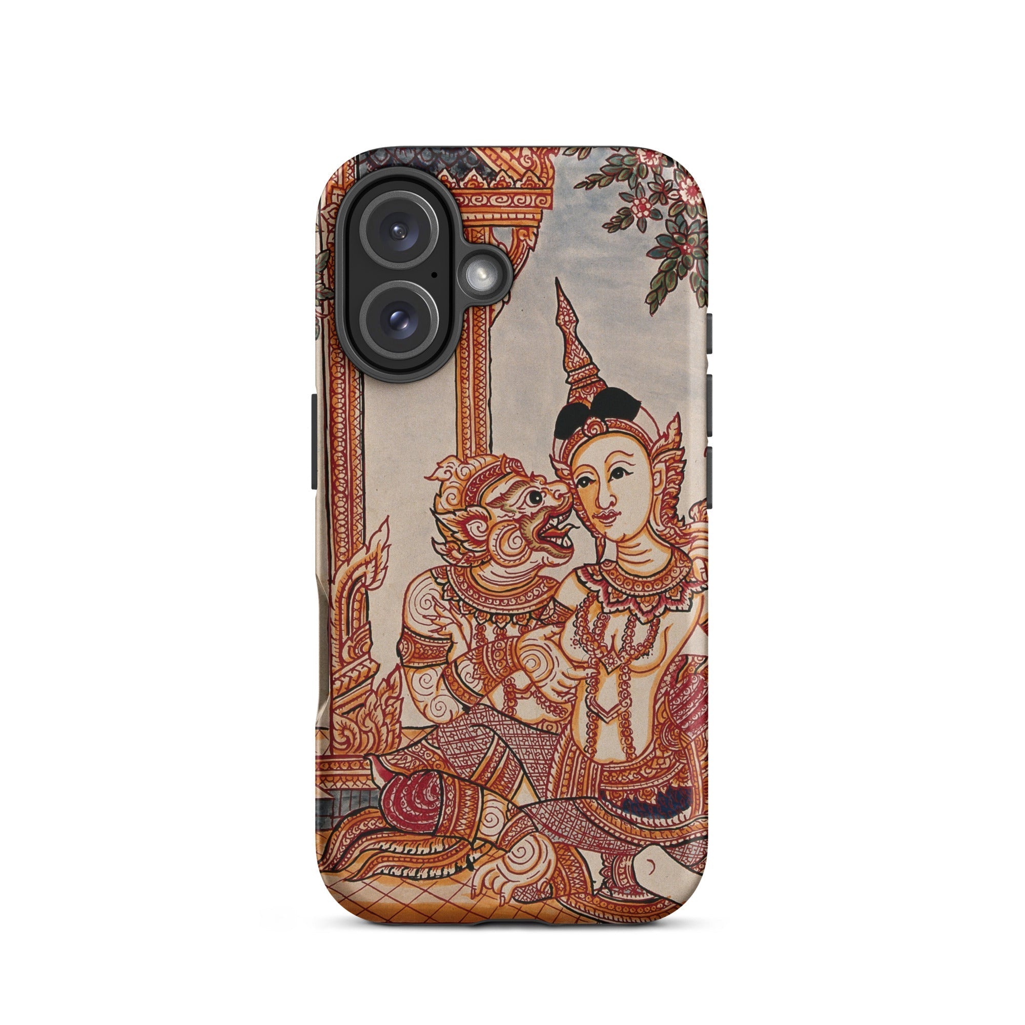Hanuman & Maiden Thai Ramayana Iphone Case, 16 / Matte, Phone Case Thai Art