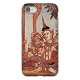 Hanuman & Maiden - Thai Ramayana Iphone Case, 8 / Matte, Ornate Phone Case Thai Art