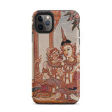 Hanuman & Maiden - Thai Ramayana Phone Case Iphone 11 Pro Max / Matte Phone Case Thai Art Ramayana Iphone Case, Twilight Realm Caught,