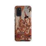 Hanuman & Maiden - Thai Ramayana Phone Case Samsung Galaxy S20 / Matte Phone Case Intricate Traditional Thai-style Illustration Woman