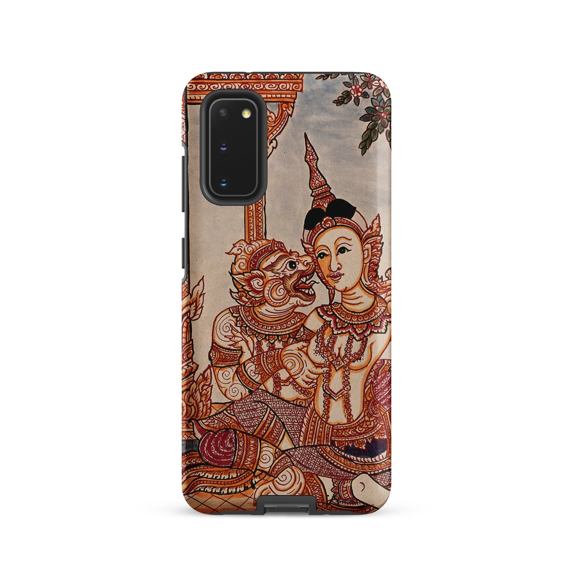 Hanuman & Maiden Thai Ramayana Samsung Case, Galaxy S20 / Matte, Smartphone Case Traditional Thai Art Two Mythological Figures