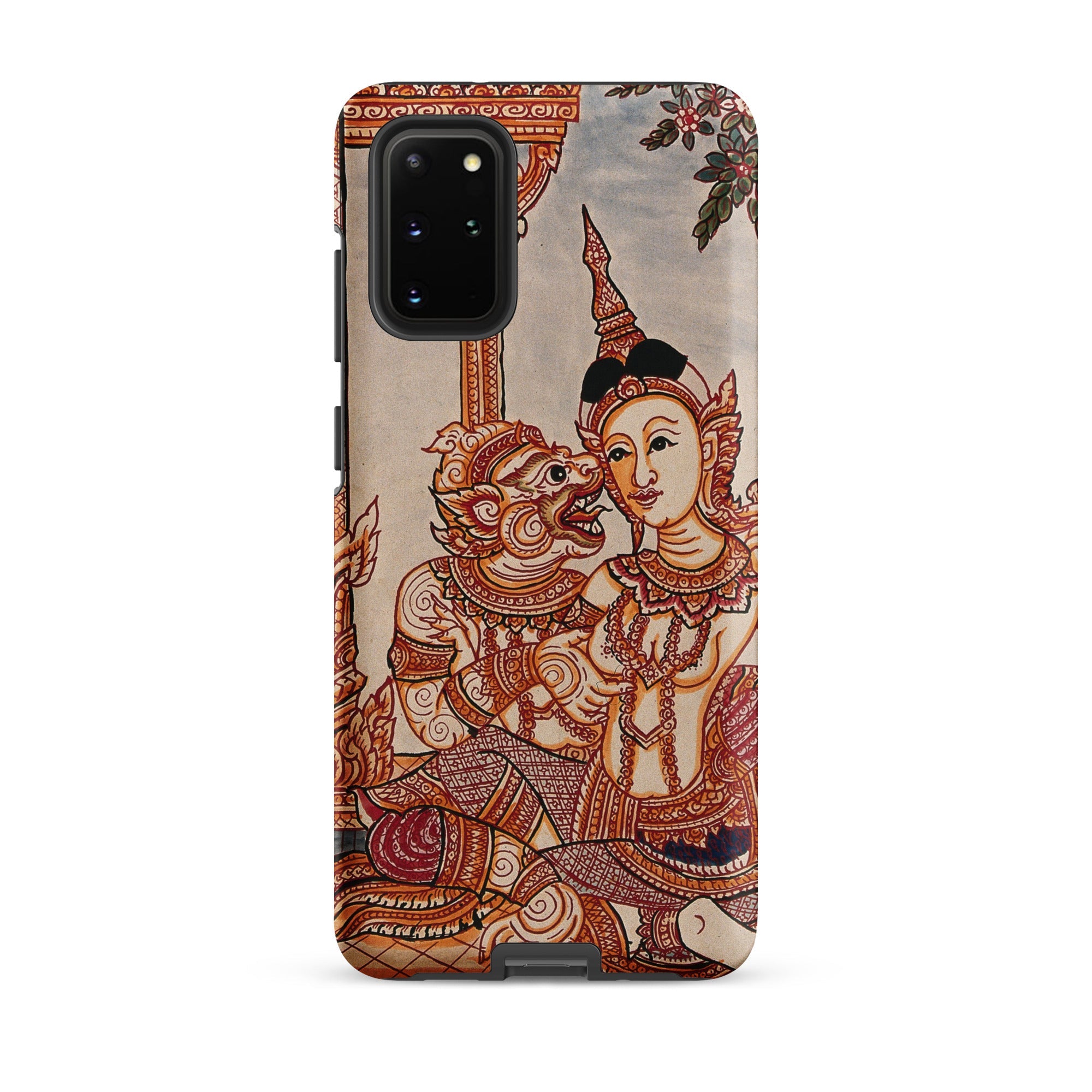 Hanuman & Maiden Thai Ramayana Samsung Case, Galaxy S20 Plus / Matte, Protective Phone Case Intricate Colorful Depiction Two Figures