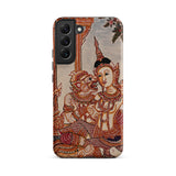 Hanuman & Maiden - Thai Ramayana Samsung Case, Galaxy S22 Plus / Matte, Phone Case Traditional Thai Art Illustration