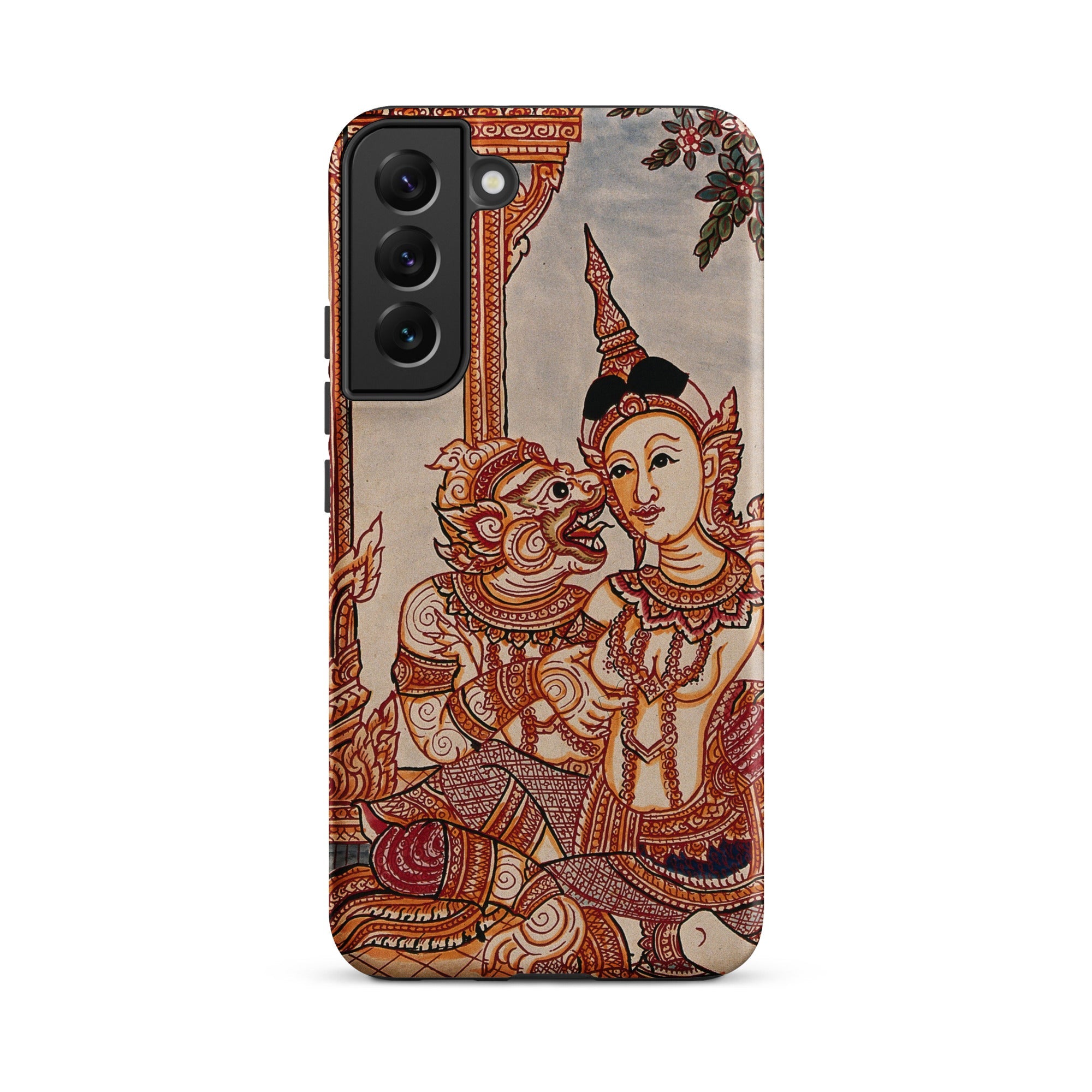Hanuman & Maiden Thai Ramayana Samsung Case, Galaxy S22 Plus / Matte, Phone Case Traditional Thai Art Illustration