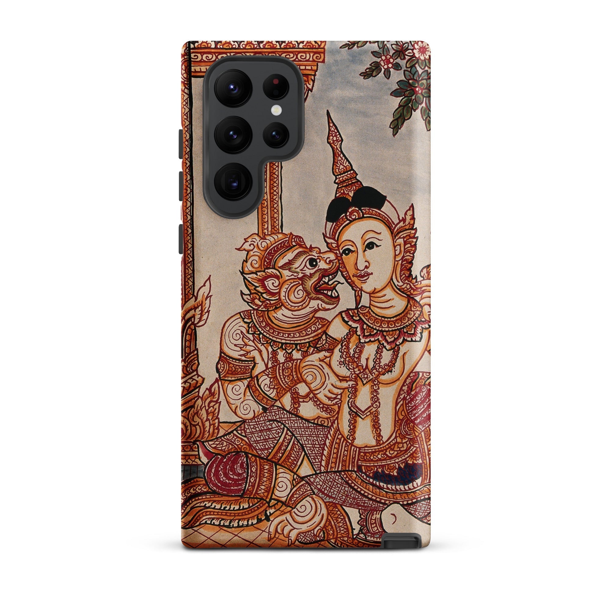Hanuman & Maiden Thai Ramayana Samsung Case, Galaxy S22 Ultra / Matte, Phone Case Traditional Thai Style Artwork Two Figures