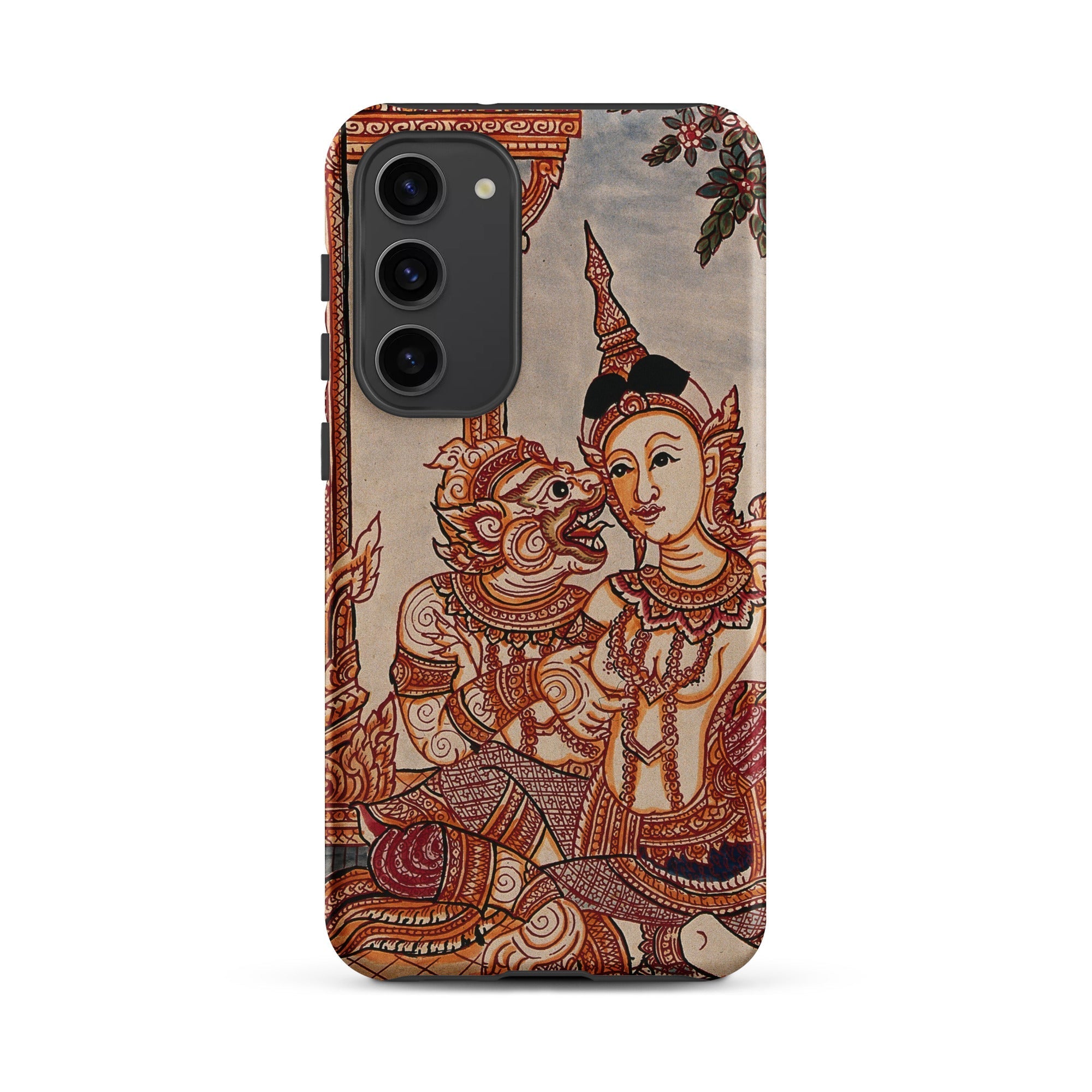 Hanuman & Maiden Thai Ramayana Samsung Case, Galaxy S23 Plus / Matte, Phone Case Traditional Thai Style Artwork Two Figures