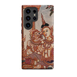 Hanuman & Maiden - Thai Ramayana Samsung Case, Galaxy S24 Ultra / Matte, Smartphone Case Traditional Southeast Asian Art Two Figures