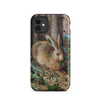A Hare in the Forest - Hans Hoffman Iphone Case, 11 / Matte, Iphone 12 Pro Printed Case Rabbit Forest