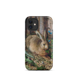 A Hare in the Forest - Hans Hoffman Iphone Case, 12 Mini / Matte, Smartphone Case Rabbit Forest Scene