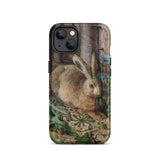 A Hare in the Forest - Hans Hoffman Iphone Case, 13 / Matte, Iphone 14 15 Phone Case Detailed Illustration Rabbit