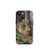 A Hare in the Forest - Hans Hoffman Iphone Case, 13 Mini / Matte, Iphone Case Detailed Depiction Rabbit Forest