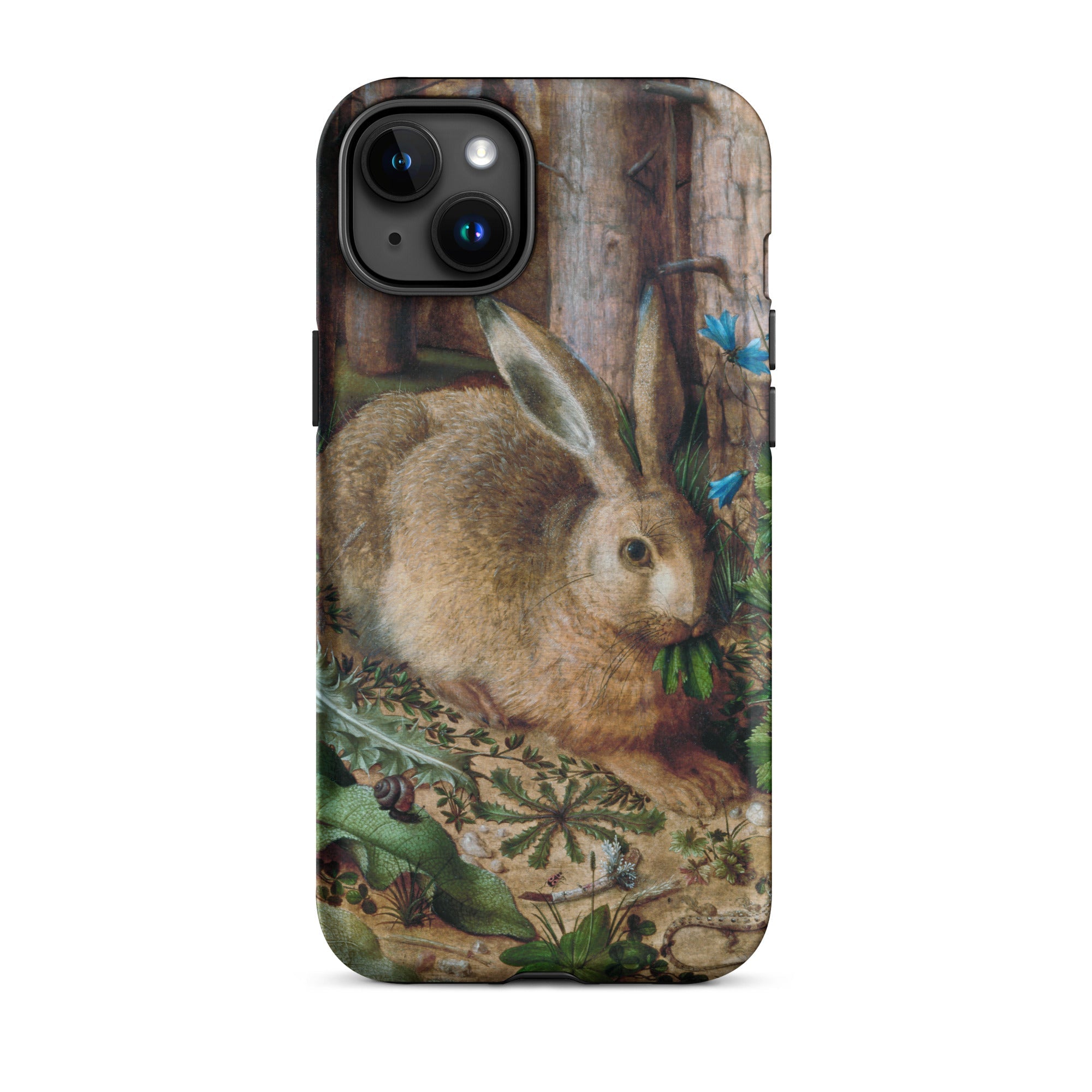 A Hare in the Forest Hans Hoffman Iphone Case, 15 Plus / Matte, Iphone Case Rabbit Design