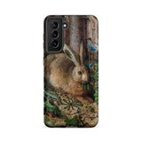 A Hare in the Forest - Hans Hoffman Phone Case, Samsung Galaxy S21 Fe / Matte, Mobile Cases, Toby Leon