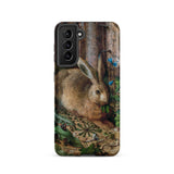 A Hare in the Forest - Hans Hoffman Samsung Case, Galaxy S21 / Matte, Smartphone Case Detailed Painting Rabbit Forest